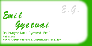 emil gyetvai business card